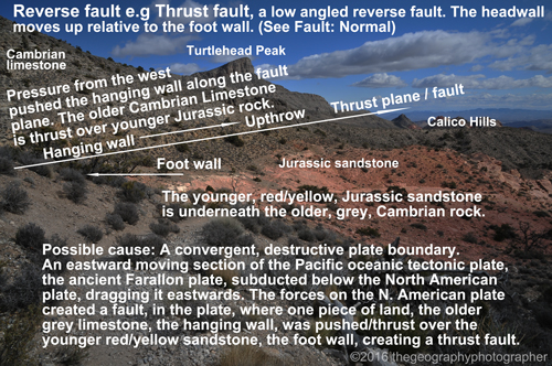 reverse thrust fault
